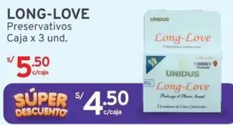 Mifarma LONG-LOVE Preservativos Caja x 3 und. oferta