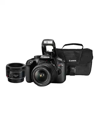 Tiendas EFE Combo canon 50: cámara réflex t100 + lente 18-55mm + lente 50mm + maletín oferta