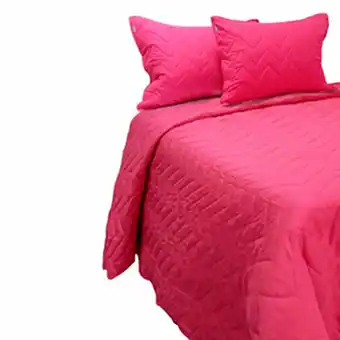 Tiendas EFE Edredón fucsia free home c/funda sham 100% algodón 132 hilos - 2 plazas oferta