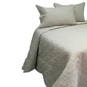 Tiendas EFE Edredón gris alondra c/funda sham 100% algodón 132 hilos - queen oferta