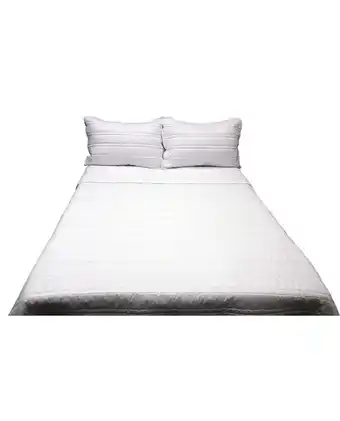 Tiendas EFE Cubrecama blanco c/funda sham king free home premium oferta