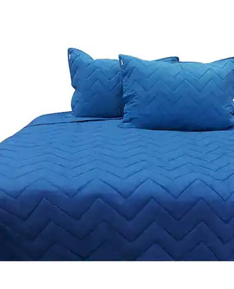 Tiendas EFE Edredón free home azul con funda sham - 1.5 plazas oferta