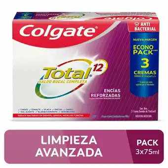 Tottus Crema dental encías 3x75ml oferta