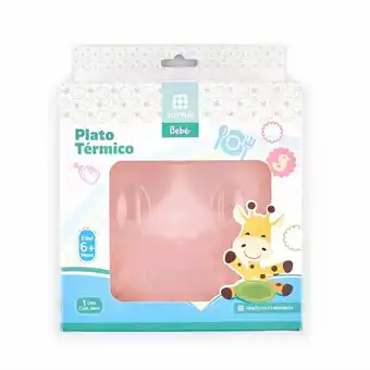 Tottus Plato termico rosado oferta