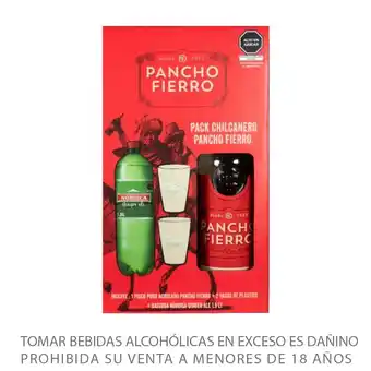 Tottus Pack pisco pancho fierro 750 ml + ginger ale 1.5l oferta