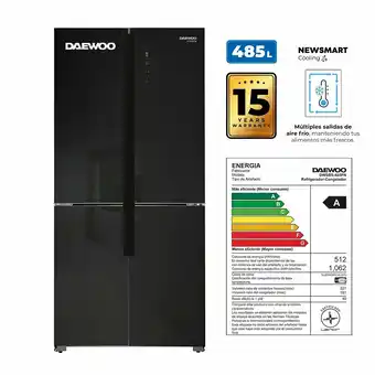 Tottus Refrigerador sbs 4p 485l panl espej neg oferta
