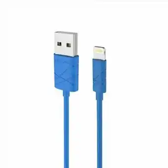 Tottus Cable data usb iphone azul oferta