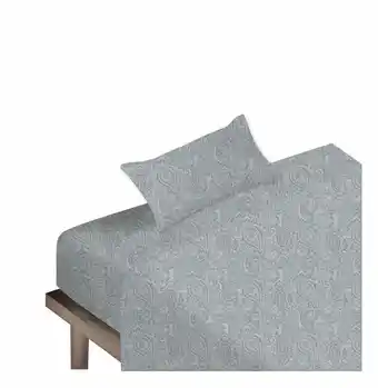 Tottus Juego de sabanas estampado gri 1.5 pz pu oferta
