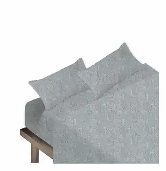 Tottus Juego de sabanas estampado gri 2 pz pu oferta