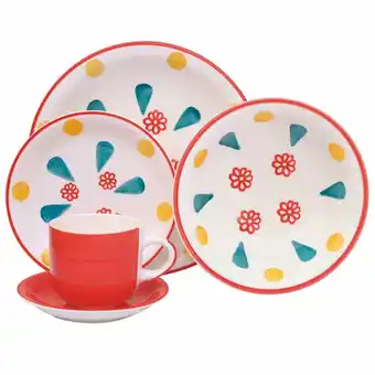 Tottus Juego de vajilla 20pz pintado circo oferta