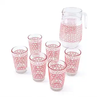 Tottus Jgo 7pz jarra 1.5l+6 vaso 225ml diama pu oferta