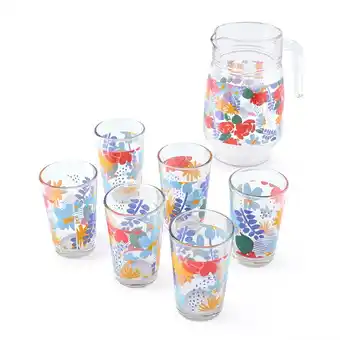 Tottus Jgo 7pz jarra 1.5l+6 vaso 225ml campo pu oferta