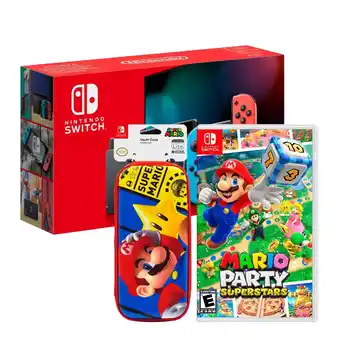 Tiendas EFE Consola nintendo switch + juego mario party superstars + estuche vault oferta