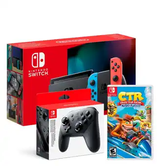 Tiendas EFE Consola nintendo switch 2019 + mando pro controller + juego crash team racing oferta