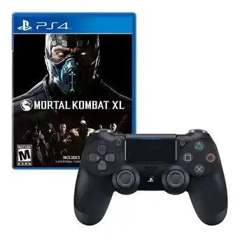 Tiendas EFE Mando ps4 sony negro + juego mortal kombat xl oferta