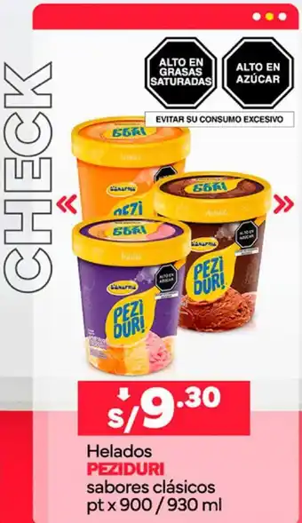 Plaza Vea Helados PEZIDURI sabores clásicos pt x 900/930 ml oferta