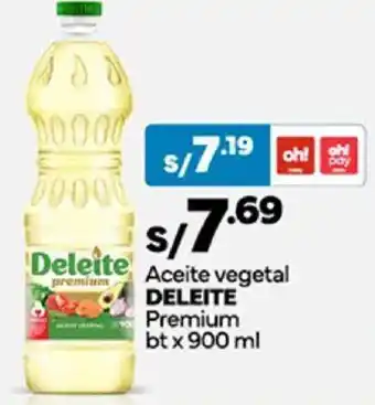 Plaza Vea Aceite vegetal DELEITE Premium bt x 900ml oferta