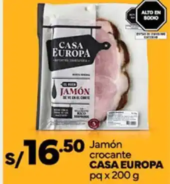 Plaza Vea Jamón crocante CASA EUROPA pq x 200g oferta