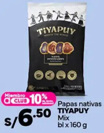 Plaza Vea Papas nativas TIYAPUY Mix bl x 160g oferta