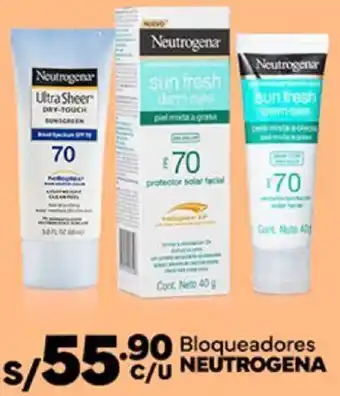 Plaza Vea Bloqueadores NEUTROGENA oferta