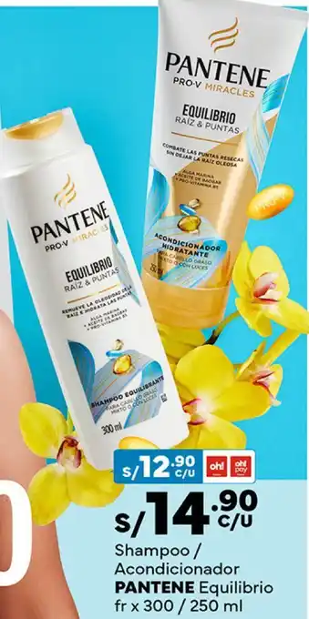 Plaza Vea Shampoo / Acondicionador PANTENE Equilibrio fr x 300 / 250 ml oferta