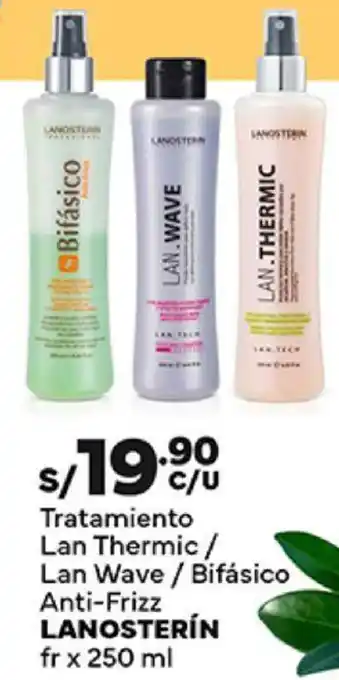Plaza Vea Tratamiento Lan Thermic/ Lan Wave / Bifásico Anti-Frizz LANOSTERÍN fr x 250 ml oferta