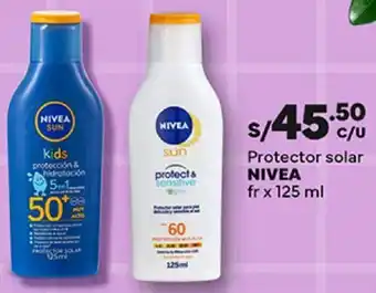 Plaza Vea Protector solar NIVEA fr x 125 ml oferta