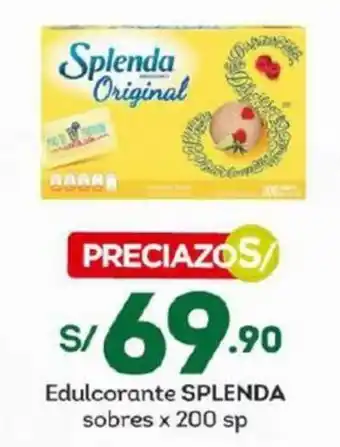 Tottus Edulcorante SPLENDA sobres x 200 sp oferta