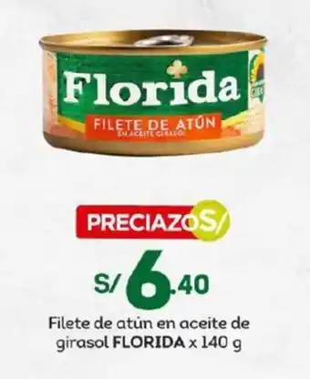 Tottus Filete de atún en aceite de girasol FLORIDA x 140 g oferta