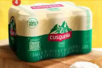 Metro Cerveza Cusqueña pack 6 latas x 355 ml c/u oferta