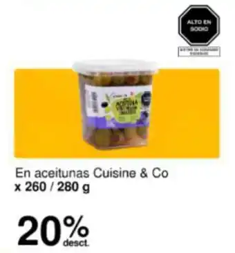 Metro En aceitunas Cuisine & Co x 260 / 280 g oferta