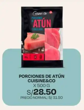 Wong PORCIONES DE ATÚN CUISINE&CO X 500 G oferta