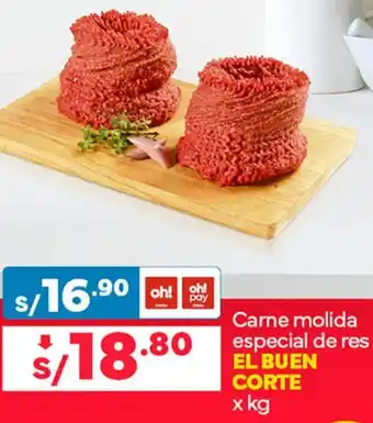Plaza Vea Carne molida especial de res EL BUEN CORTE x kg oferta
