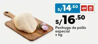 Plaza Vea Pechuga de pollo especial oferta