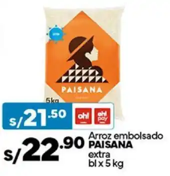 Plaza Vea PAISANA Arroz embolsado5 kg oferta