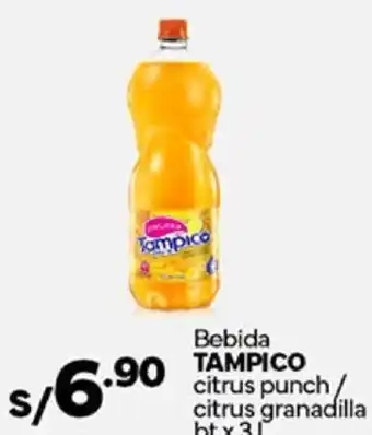 Plaza Vea Bebida TAMPICO citrus punch citrus granadilla btx 3L oferta