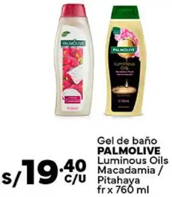 Plaza Vea Gel de baño PALMOLIVE Luminous Oils Macadamia /Pitahaya fr x 760ml oferta