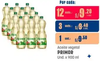 Makro Aceite vegetal PRIMOR 12Und. x 900ml oferta