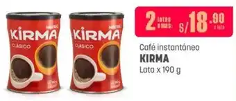 Makro Café instantáneo KIRMA 2 Lata x 190g oferta
