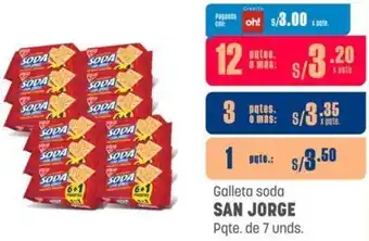 Makro Galleta soda SAN JORGE 12Pqte. de 7 unds. oferta