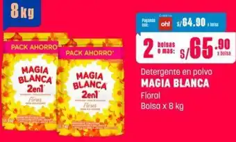 Makro Detergente en polvo MAGIA BLANCA Floral 2 Bolsas x 8 kg oferta