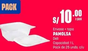 Makro Envase + tapa PAMOLSA Deli Capacidad: 1 L Pack de 25 unds oferta