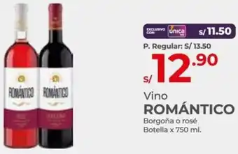 Vega Vino ROMÁNTICO Borgoña o rosé Botella x 750ml oferta