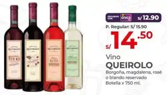 Vega Vino QUEIROLO Borgoña, magdalena, rosé o blando reservado Botella x 750ml oferta