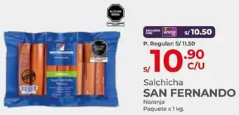 Vega Salchicha SAN FERNANDO Naranja Paquete x 1kg oferta