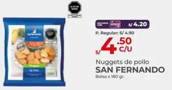 Vega Nuggets de pollo SAN FERNANDO Bolsa x 180gr oferta