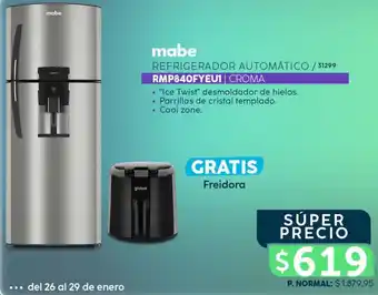 Marcimex mabe REFRIGERADOR AUTOMÁTICO RMP840FYEU1 CROMA oferta