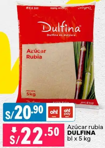 Plaza Vea DULFINA Azúcar Rubia x 5kg oferta