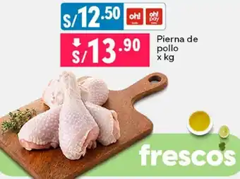 Plaza Vea Pierna de pollo x kg oferta