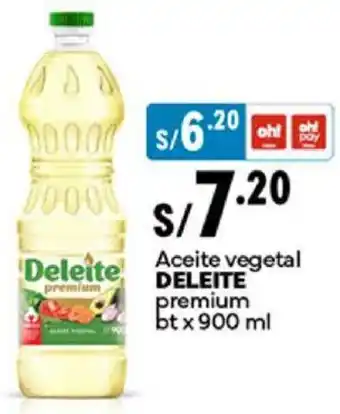 Plaza Vea Aceite vegetal DELEITE premium bt x 900ml oferta